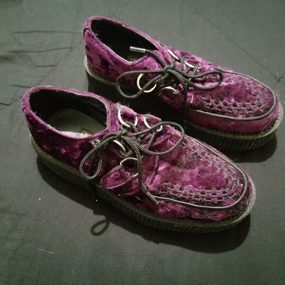 Purple Suede Creepers T.U.K